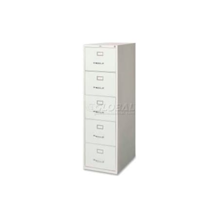 Lorell Lorell Commercial Grade 5-Drawer Legal Vertical File, LLR48502, 18"W x 26-1/2"D x 61"H, Light Gray LLR48502